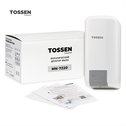 TOSSEN MN-7220 PW (Arctic white) - механический дозатор жидкого мыла - фото 22851